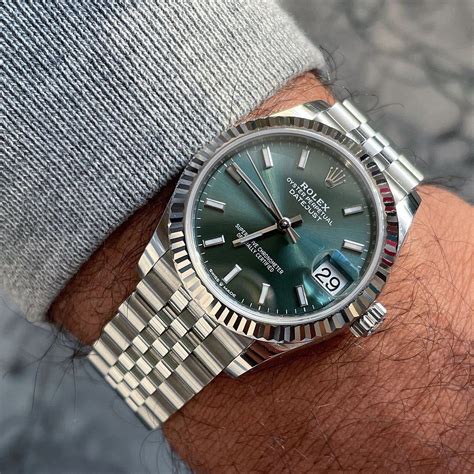 rolex datejust gold and green|rolex datejust green dial price.